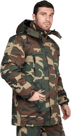 Куртка ТУРИСТ мужская от пониженных температур воздуха, механических воздействий и ОПЗ, цвет КМФ зелёный