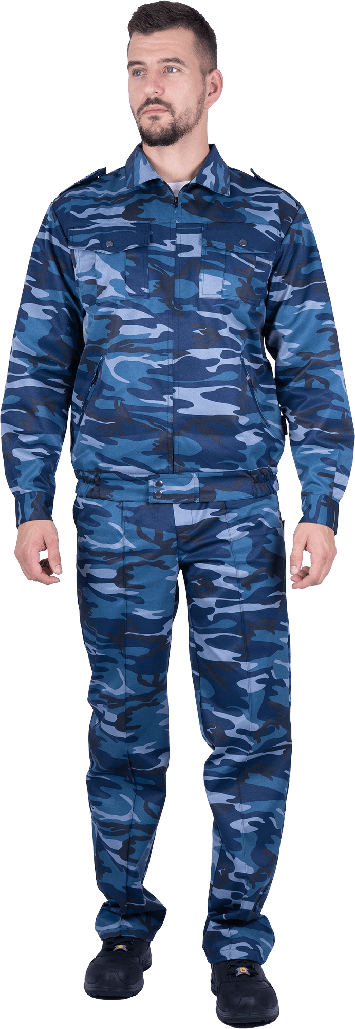 Костюм ВУЛКАН мужской от механических воздействий и ОПЗ (куртка, брюки), цвет КМФ серый