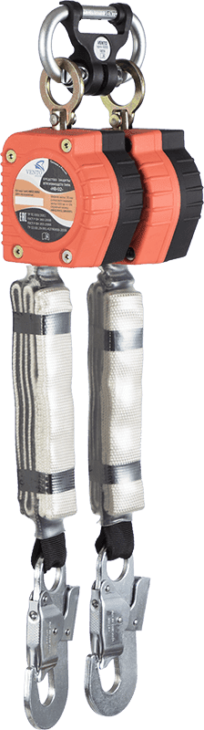 СИЗ втягивающего типа НВ-02 (vnt НВ02 duo 0052) (двухплечевое) с карабином 