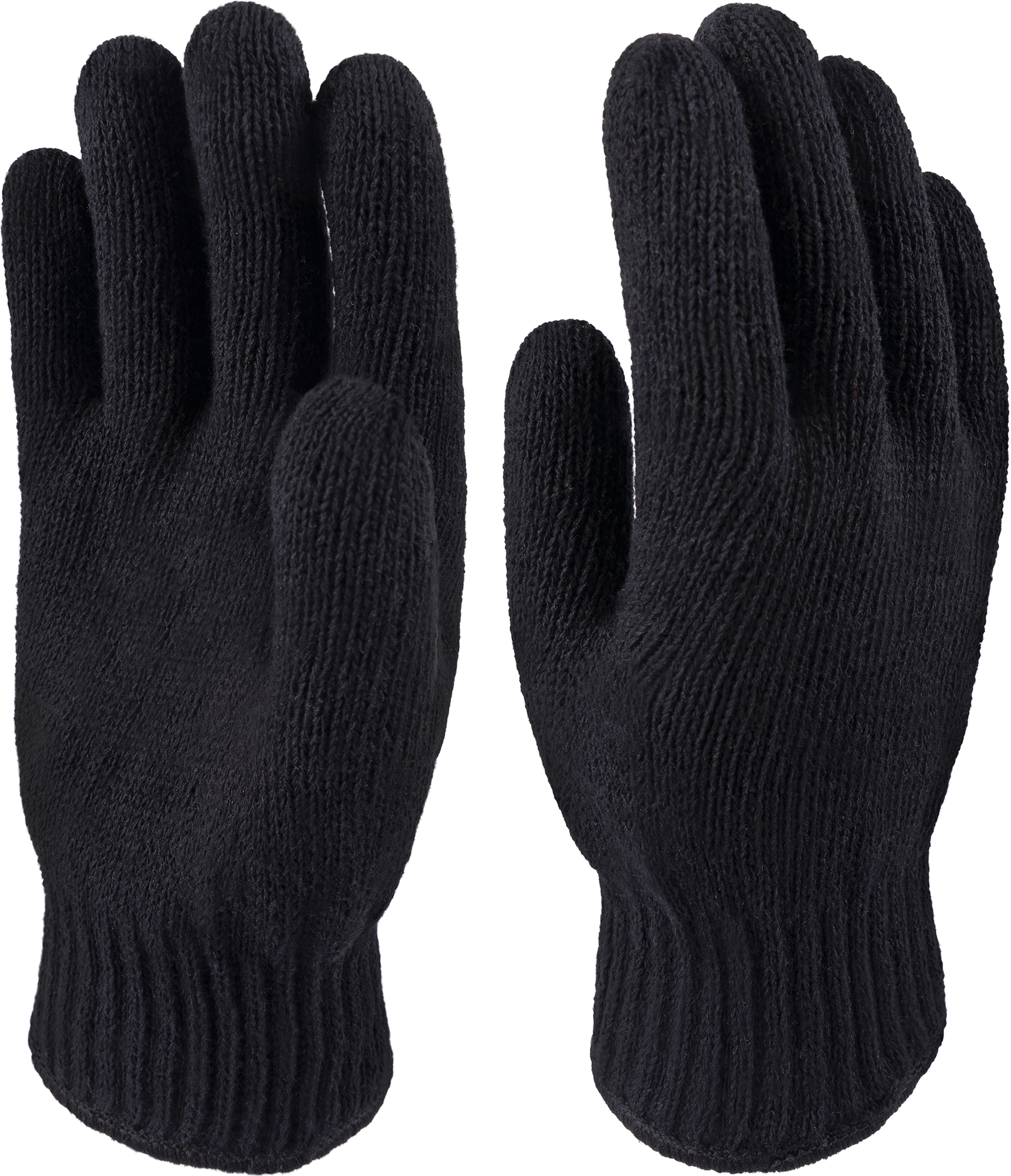 Перчатки трикотажные ДВОЙНЫЕ черный