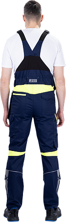 Полукомбинезон ACTIVE FLEX / АКТИВ ФЛЕКС летний, т.синий-флуоресцентный желтый