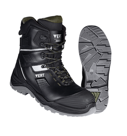 Ботинки VERT высокий берец с КП и КС кожаные ПУ/ТПУ