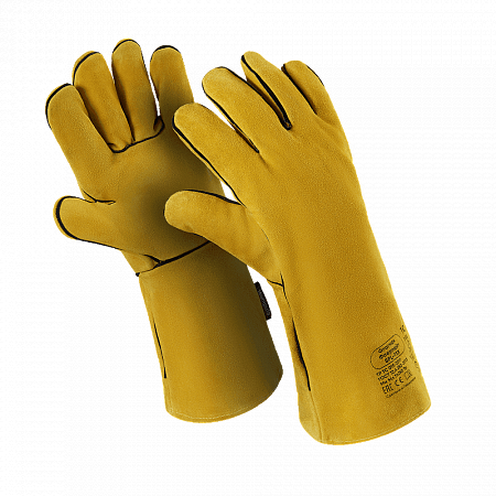 Краги ФЛАГМАН ФАЕРЛАЙТ (TG-691), спилок, интерлок/флис, нить Kevlar®, до 250 С, 380 мм