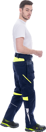 Брюки ACTIVE FLEX / АКТИВ ФЛЕКС, летние, т.синий-флуоресцентный желтый