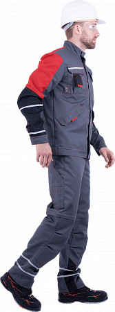 Куртка ХАЙ-ТЕК летняя, серый-красный-черный