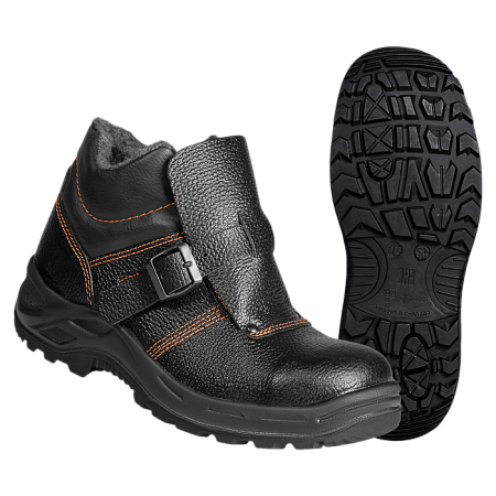 Ботинки СВАРЩИК с МП шерст. мех юфтевые ПУ/нитрил