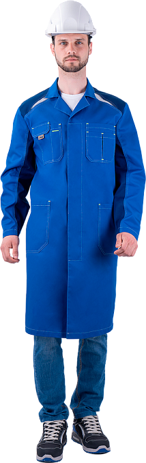 Халат ТУРБО SAFETY летний, василек-синий
