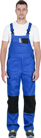 Костюм КОНФОРМ летний, василек-черный (Куртка+полукомбинезон)