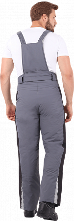 Брюки ХАЙ-ТЕК зимние, серый-черный