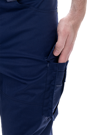 Брюки ACTIVE FLEX / АКТИВ ФЛЕКС, летние, т.синий-флуоресцентный желтый