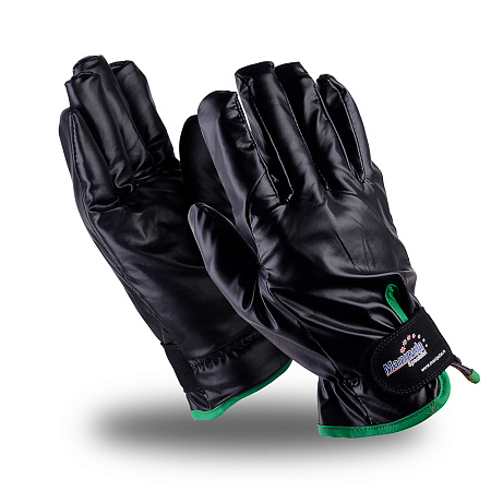 Перчатки ВИБРОФЛЕКС (VG-561), трикотаж, полиуретан сплошной, VibraGel®, Velcro, цвет черный