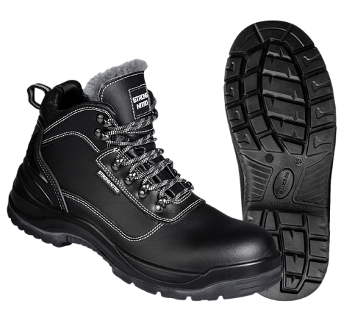 Ботинки STRONG NITRO (СТРОНГ НИТРО) с КП и КС нат. мех кожаные ПУ/нитрил