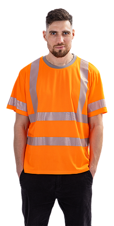 Футболка короткий рукав (СФ-3), Со - 2-й класс защиты, флуоресцентный оранжевый