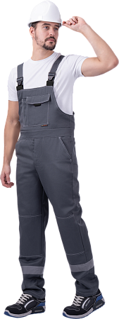 Костюм РОУД летний, серый-черный (Куртка+полукомбинезон)