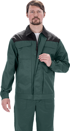 Костюм ТЕХНИК 2 летний, т/зеленый-черный (Куртка, полукомбинезон)