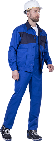 Костюм СПЕЦИАЛИСТ-2 летний, василек-т/синий (Куртка+полукомбинезон)