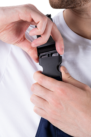 Полукомбинезон ACTIVE FLEX / АКТИВ ФЛЕКС летний, т.синий-флуоресцентный желтый