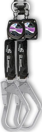 СИЗ втягивающего типа НВ-02 (vnt НВ02 duo 0051) (двухплечевое) с карабином "Стальной Монтажный"