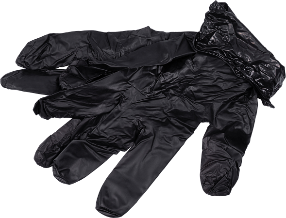 Перчатки нитриловые, без пудры черные