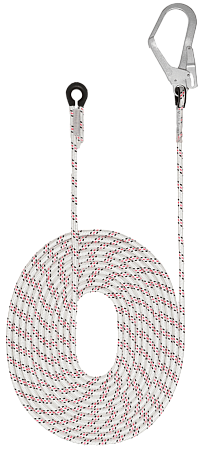 Гибкая анкерная линия АнкерЛайн 12 (vnt 091) с карабином "Стальной монтажный" 20 м