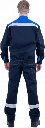 Костюм РАЦИОНАЛИЗАТОР летний, т.синий-василёк, 100% х/б, (куртка, брюки)