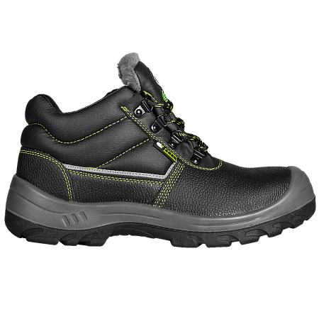 Ботинки СПЕЦ® кожаные с МП и МС иск. мех на ПУ/ПУ